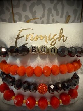 New ERIMISH Bracelets 4 Pc- Halloween - Custom Regular, Kids or Extended Size